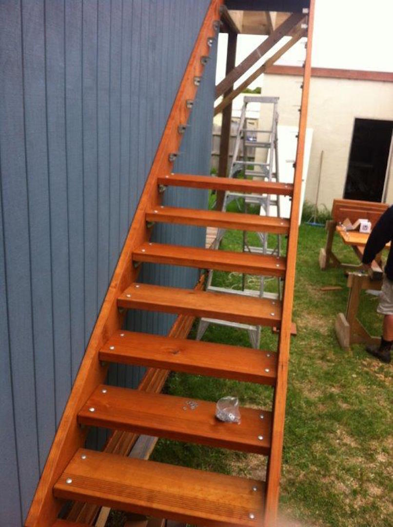 Prefab timber stairs
