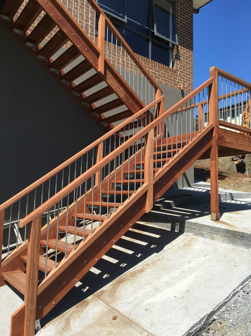 Prefab timber stairs